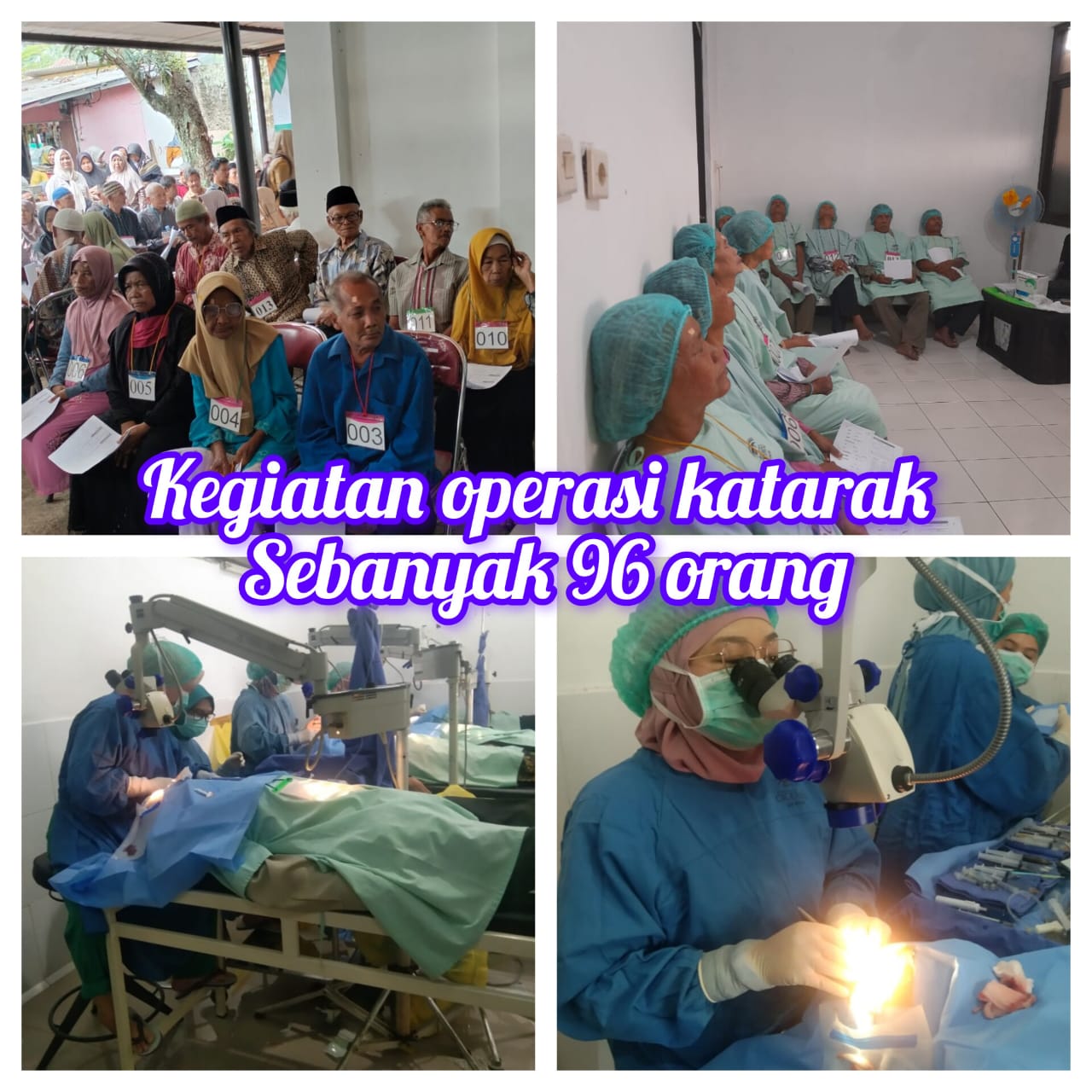 Kegiatan Operasi Katarak sebanyak 96 orang